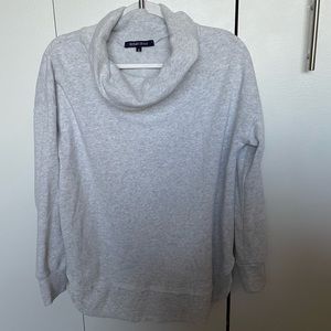 Grey Sweatshirt with Foldover Collar size S
